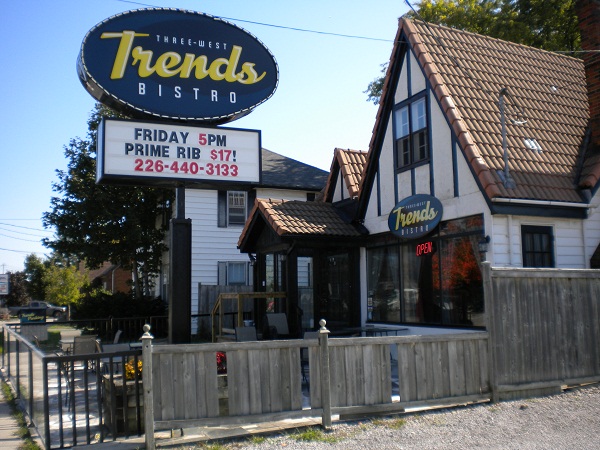 A view from the Queensway trendsweb2 Chef Tony experiences Three West Trends Bistro Simcoe,ON