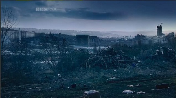 1970's Northern Britain looking like a scene from Blade Runner, one of the birthplaces of future synth music. 