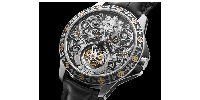 ArtyA “Lion’s Head Timepiece” Combines Classical Engraving With Sculptured Figures