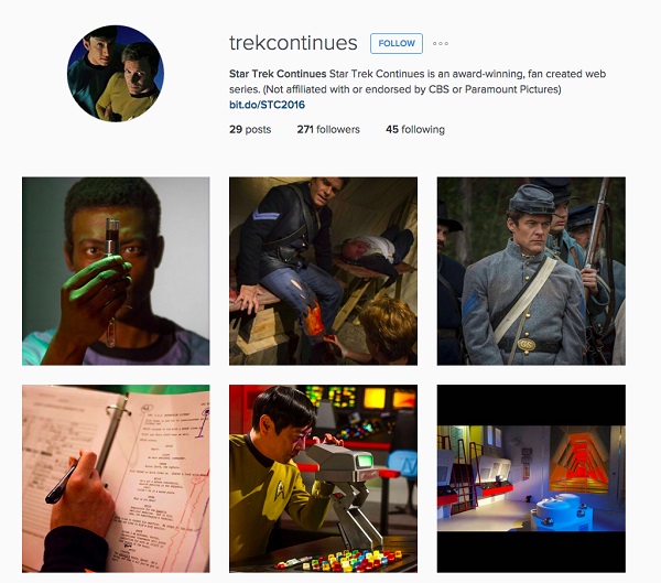StarTrek Continues Instagram