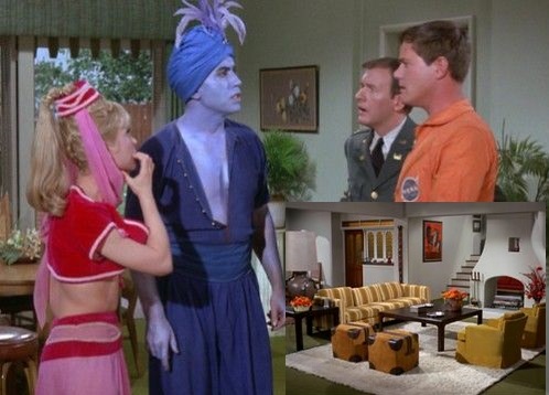 i dream of genie with blue djinn and darrens living room