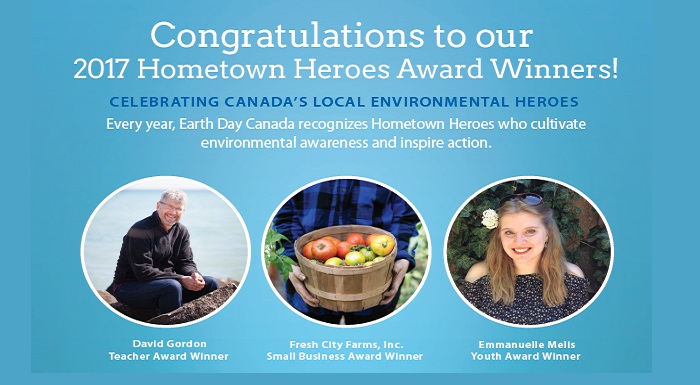 Winners Of Earth Day Canada Hometown Heroes Awards