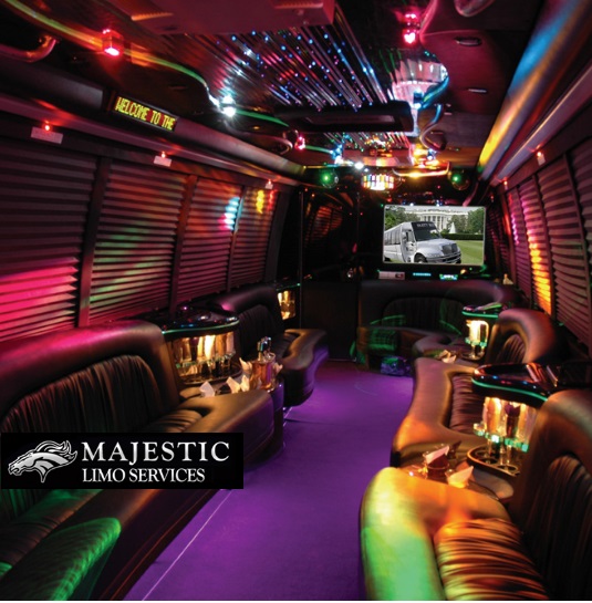Majestic Limo Services Toronto Party Bus Interior