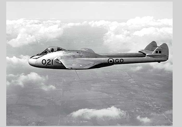 Historic de Havilland Vampire Jet Fighter Featured At Charity Airshow