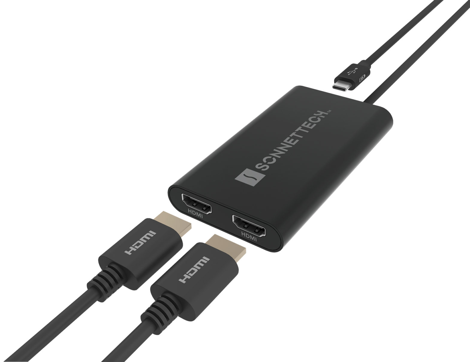 Dual 4K 60Hz HDMI Display Adapter With USB Power Delivery Passthrough