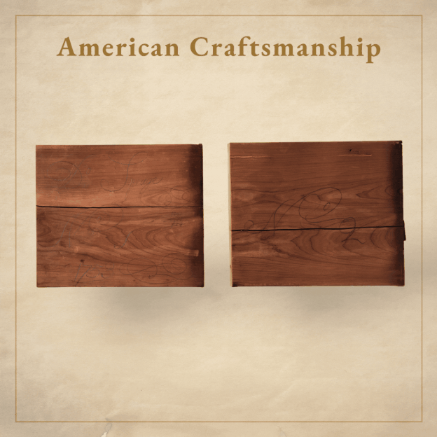 A GIF shows multiple images of a Benjamin Frothingham desk and bookcase from 1753.